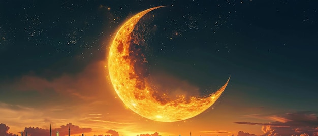 De symbolische betekenis van de halve maan die het begin van de Ramadan markeert.