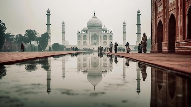 De Taj Mahal is een beroemde bezienswaardigheid in India.