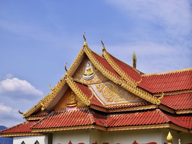 De tempel in het kleine dorpje Laos