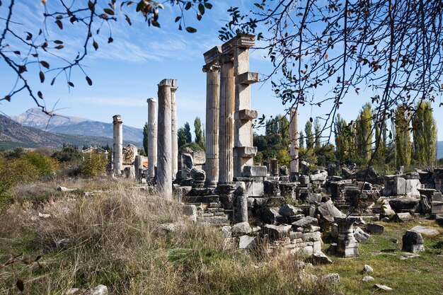 De tempel van Aphrodite, Aphrodisias, Geyre, Turkije, polarisatiefilter toegepast