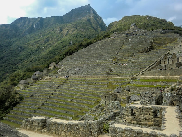 De terrassen of platforms van het Inca-rijk in Machu Picchu Cusco Cuzco Peru