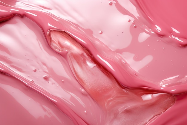 De textuur van de lipgloss is roze lipgloss.