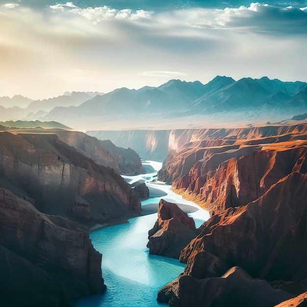 De Tianshan Grand Canyon is een populaire toeristische bestemming die bekend staat om zijn prachtige natuurlijke landschap