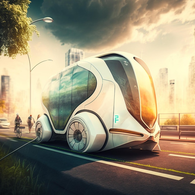 Foto de toekomst van autonome stedelijke mobiliteit ai