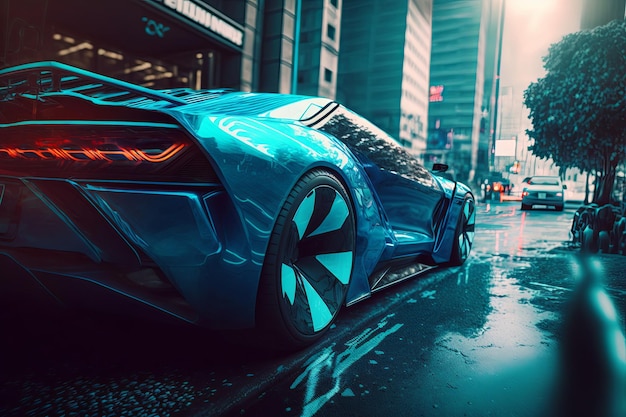De toekomst van elektrisch autonoom conceptauto-ontwerp