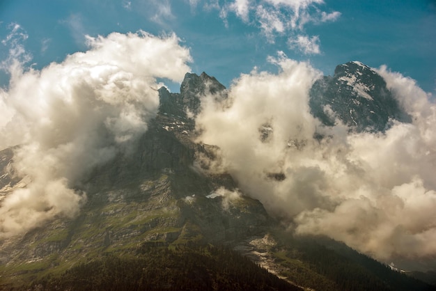 De top van de Jungfrau in Zwitserland