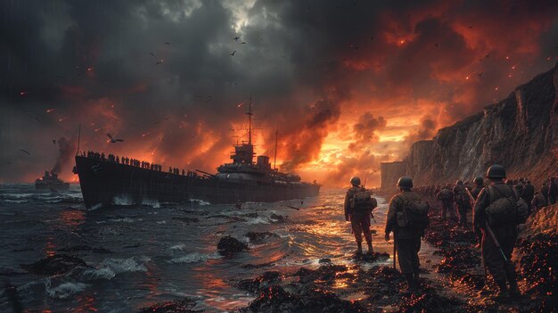 De verjaardag van de geallieerde landing in Normandië De landing van de Geallieerde troepen Militaire acties