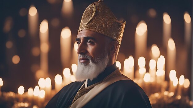 De verjaardag van de profeet Mohammed verlicht met familieverlichting Geluk en heerlijke feesten