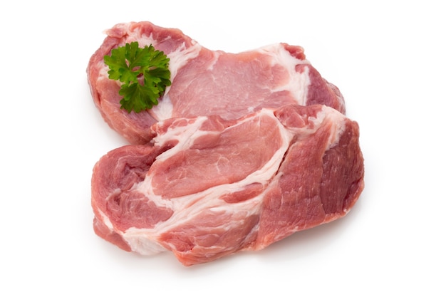 De verse plakjes van het varkensvarkensvlees