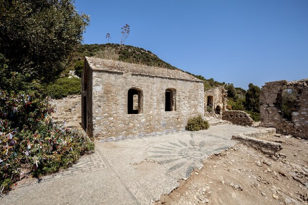 De verwoeste kerk in Turkije