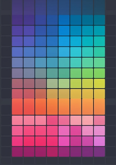 De vierkanten zijn van verschillende kleuren en vormen, waaronder een vierkant.