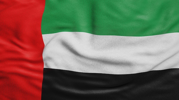 De vlag van de Verenigde Arabische Emiraten zwaait.