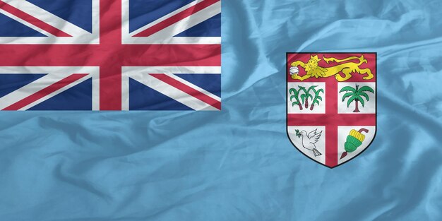 De vlag van Fiji zwaait van dichtbij