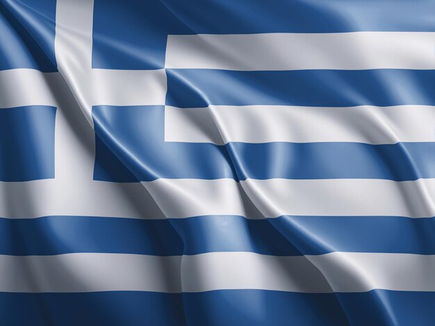 Foto de vlag van griekenland wappert en zwaait