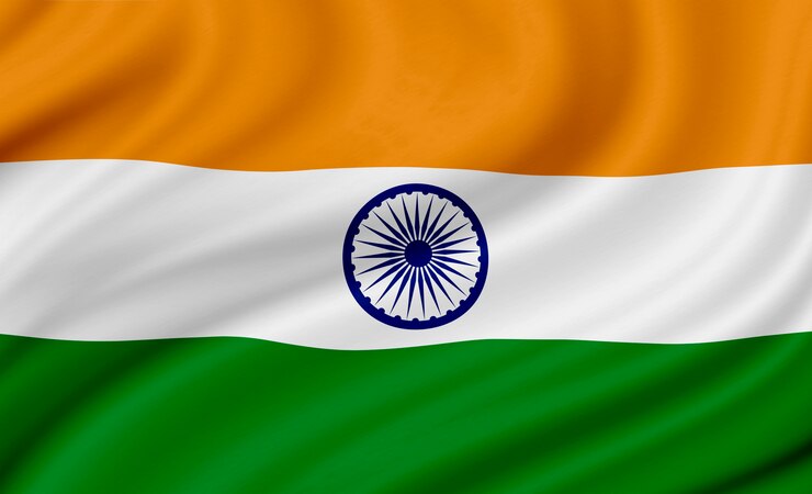 Foto de vlag van india achtergrondontwerp voor onafhankelijkheidsdag en andere viering