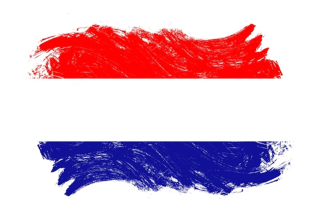 De vlag van Kroatië op de verontruste achtergrond van de grunge witte slagborstel