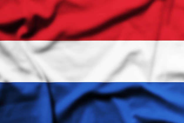 De vlag van Nederland zwaaien