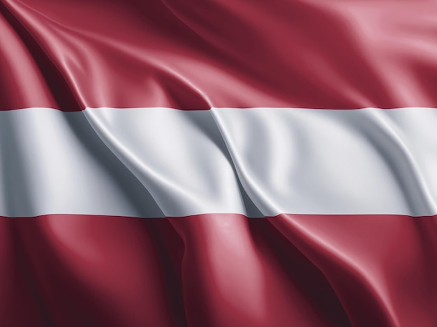 De vlag van Oostenrijk wappert en zwaait