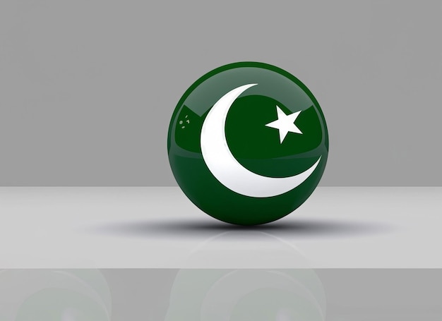 De vlag van Pakistan heeft de vorm van een bal.