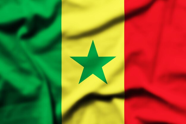 Foto de vlag van senegal zwaaien