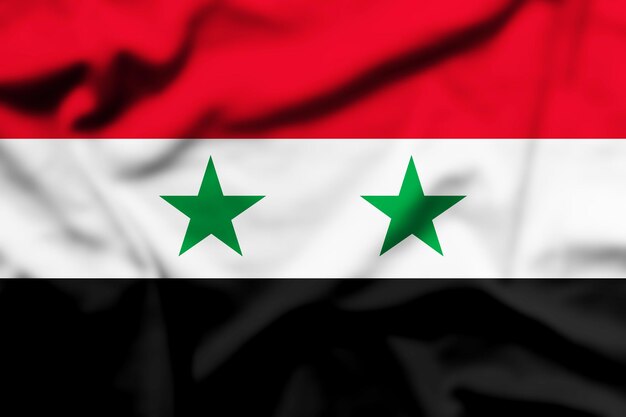 Foto de vlag van syrië zwaaien