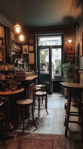 De voorkant van een bar met een bord waarop 'het woord' erop staat