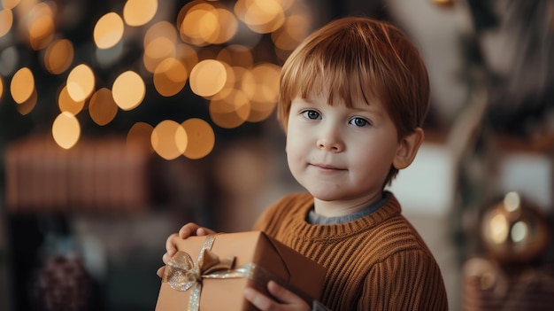 De vreugde om een kleine jongen een hartverwarmend geschenk te geven