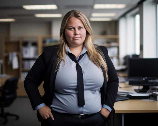 Foto de vrouw draagt een blouse