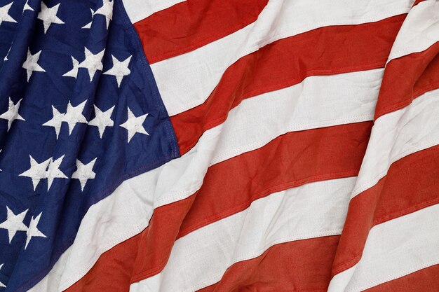 De wapperende nationale usa amerikaanse vlag.