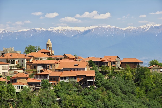 De weergave op Signagi en Alazani vallei, Georgia