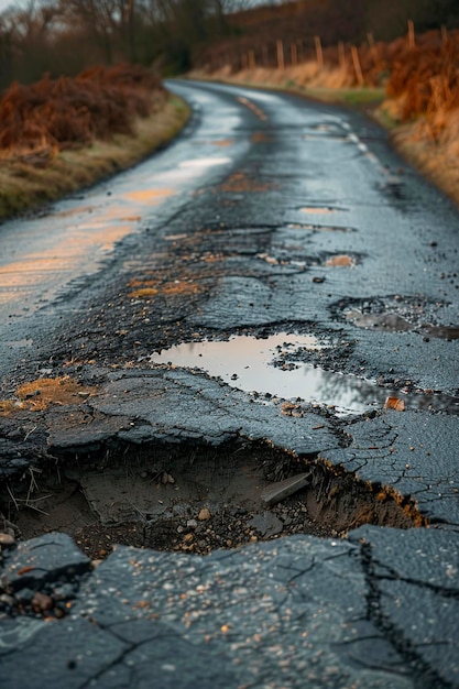 Foto de weg met het potgat