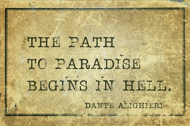De weg naar het paradijs Dante