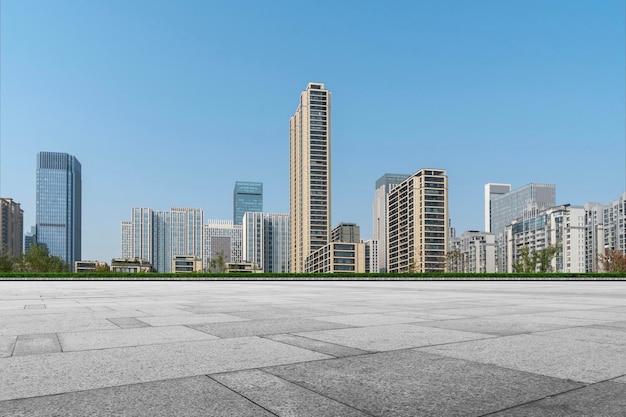 De weg voorwaarts Gebouwen op de grond en in het financiële district