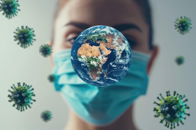 De wereld zet maskers op om het coronavirus te bestrijden