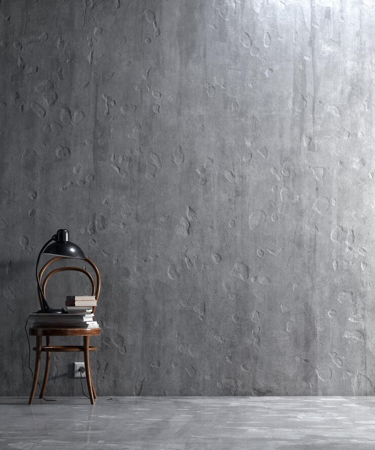 De woonkamer en de betonnen muur textuur achtergrond interieurontwerp