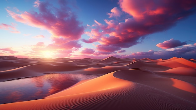 de zandduinen in de baai van de eilanden in namibië ai gegenereerd