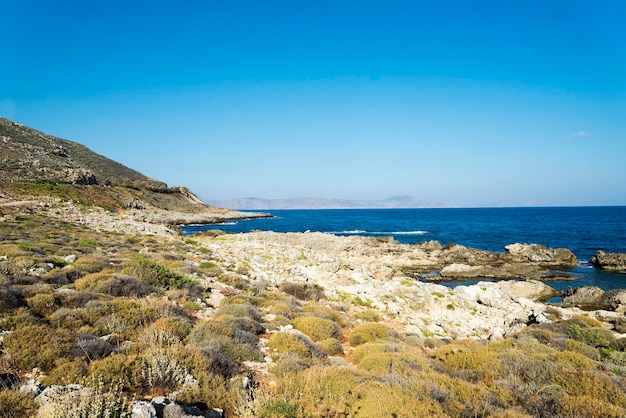 De zee en de bergen van Kreta