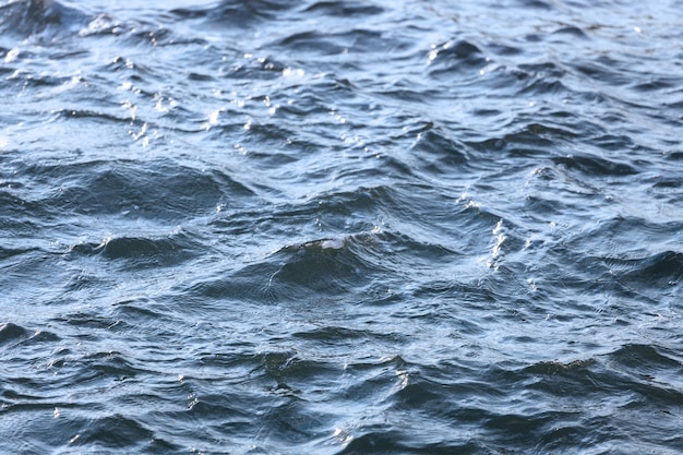 De zee van dichtbij. water textuur. wateroppervlak met golven. Hoge kwaliteit foto