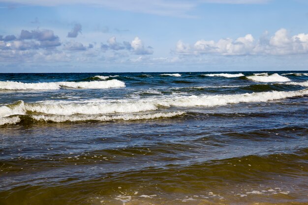 De zeekust van de koude Oostzee