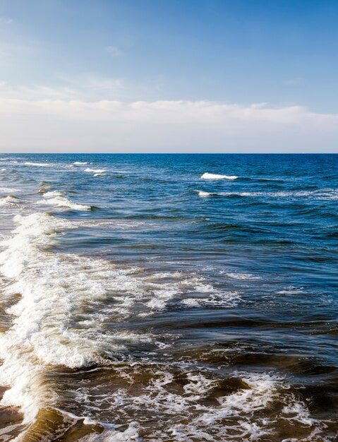 De zeekust van de koude Oostzee