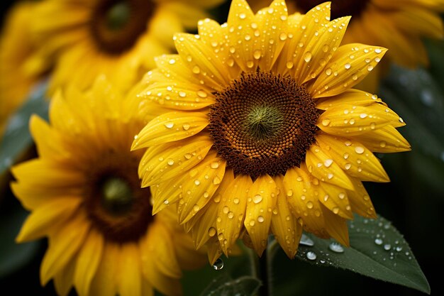 De zomer omarmt de warmte in de bloemen