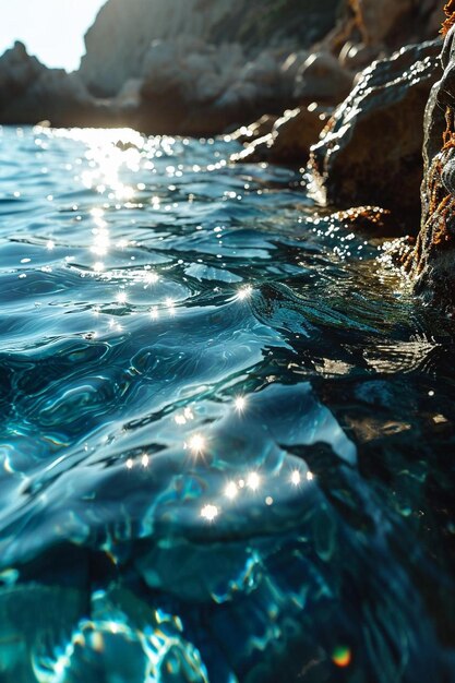 de zon schijnt helder op het wateroppervlak