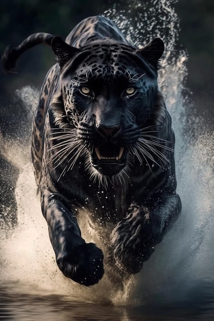 De zwarte tijger is een symbool van het dierenrijk.