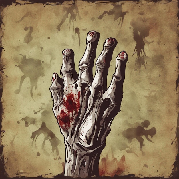 Photo dead of the day wallpaper with zombie hand in horror area wallpaper