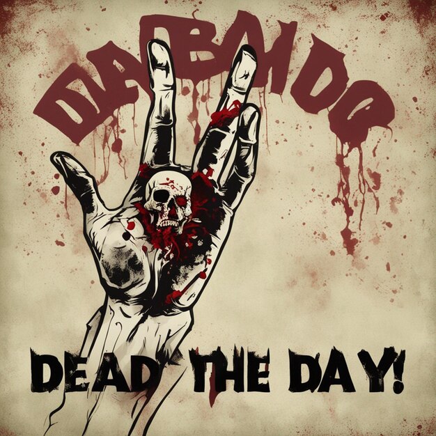 Photo dead of the day wallpaper with zombie hand in horror area wallpaper