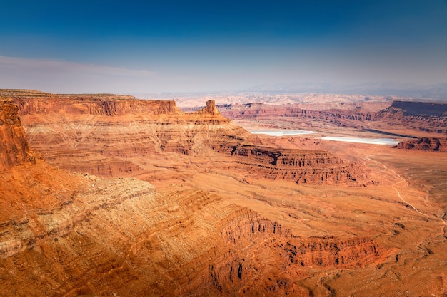 Dead Horse Point State Park overlook with pot ash pools in the background