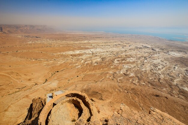 Dead Sea in Judea desert Israel