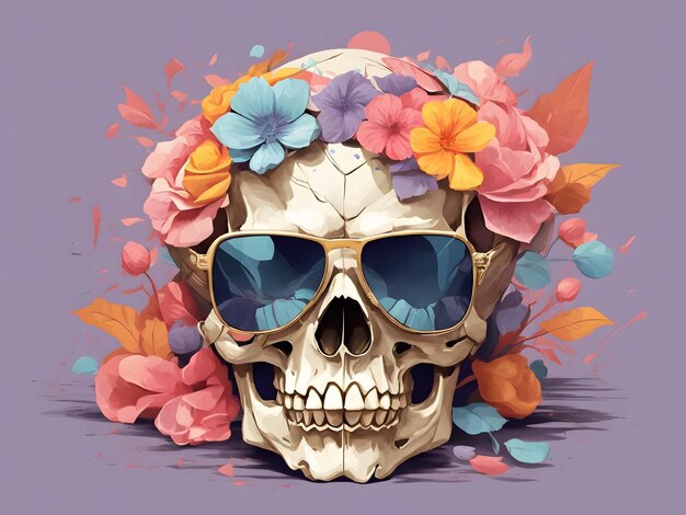 A Dead Skull wearing trendy sunglasses