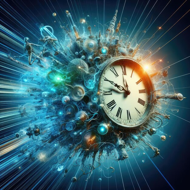 Deadline Dystopia Captivating Clock Illustration Time is Running Out Seize the Moment Before it