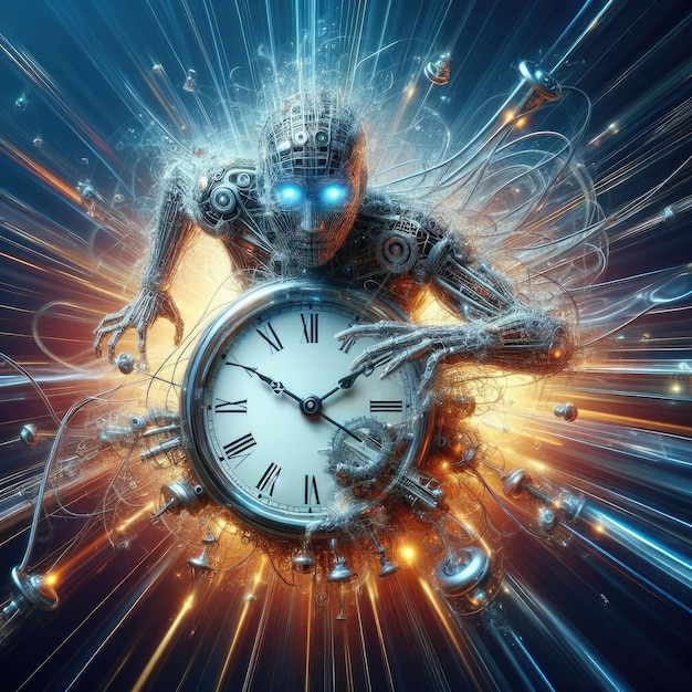 Deadline Dystopia Captivating Clock Illustration Time is Running Out Seize the Moment Before it